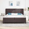 vidaXL Boxspringbett mit Matratze Dunkelbraun 200 x 200 cm Stoff