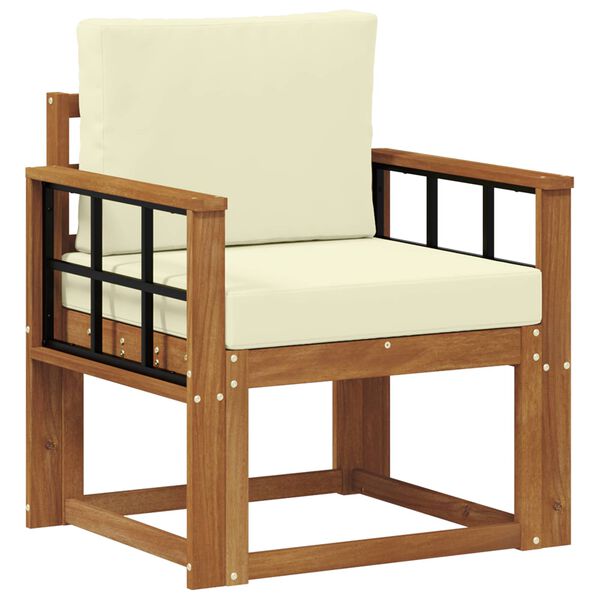 vidaXL Outdoor-Sofagarnitur Massives Akazienholz und Polyester