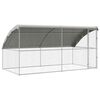 vidaXL Hundek&auml;fig 2 stk. Silber 4 x 2 x 2 m Verzinkter Stahl