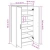 vidaXL Schuhschrank Braun Eichen-Optik 55x35x108 cm Holzwerkstoff