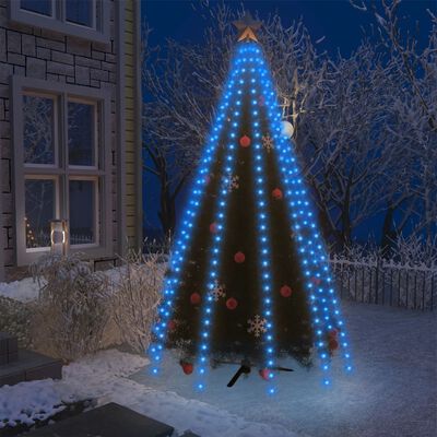 vidaXL Weihnachtsbaum-Lichternetz mit 250 LEDs Blau 250 cm
