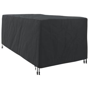 vidaXL Loungerh&uuml;lle Uni Schwarz 205 x 100 x 70 cm Stoff