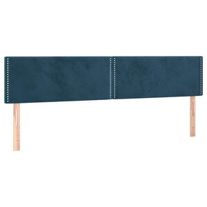 vidaXL Kopfteile Dunkelblau 180x5x78/88 cm Samt