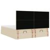 vidaXL Ottoman-Bett mit Matratzen & LEDs Creme 160x200 cm Stoff