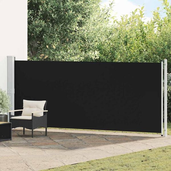 vidaXL Seitenmarkise Ausziehbar 600x160 cm Schwarz