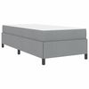 vidaXL Boxspringbett mit Matratze Hellgrau 90 x 190 cm Stoff