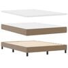vidaXL Boxspringbett mit Matratze Cappuccino 140 x 190 cm Kunstleder