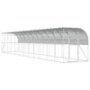 vidaXL H&uuml;hnerstall gegen die Wand Silber 600 x 150 x 215 cm