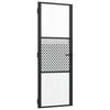 vidaXL Glast&uuml;r 76 x 3,5 x 201,5 cm Aluminium Schwarz