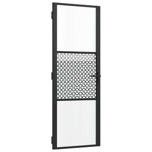 vidaXL Glast&uuml;r 76 x 3,5 x 201,5 cm Aluminium Schwarz