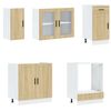 vidaXL 8-tlg. K&uuml;chenschrank-Set Porto Sonoma-Eiche Holzwerkstoff
