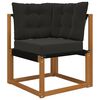 vidaXL Outdoor-Sofagarnitur mit Kissen 6 pcs Nat&uuml;rlich und Schwarz