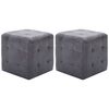 vidaXL Nachttische 2 Stk. Grau 30x30x30 cm Wildleder-Optik