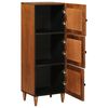 vidaXL Highboard mit T&uuml;r Walnuss 40 x 33,5 x 110 cm Massivholz Mango