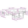 vidaXL Outdoor-Sofagarnitur mit Kissen 8 pcs Nat&uuml;rlich und Hellgrau