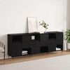 vidaXL Sideboards 3 pcs Schwarz Eichen-Optik 180 x 35 x 70 cm