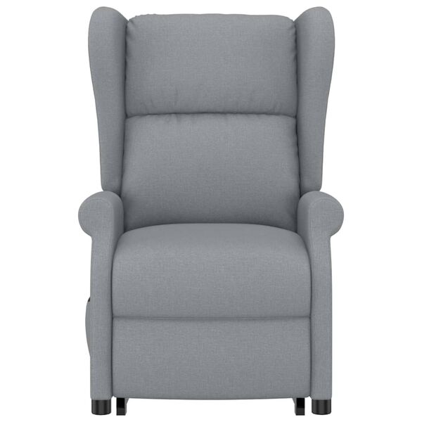 vidaXL Aufstehsessel Hellgrau Stoff