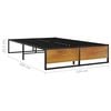 vidaXL Bettgestell Schwarz Metall 120x200 cm