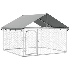 vidaXL Outdoor-Hundezwinger mit Dach 200x200x150 cm