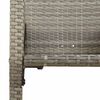 vidaXL 3-tlg. Gartenbar-Set ohne Kissen Grau Poly Rattan Akazie