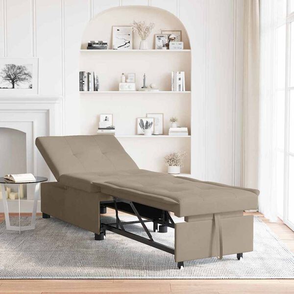 vidaXL Schlafsofa Taupe 194 x 67 x 82 cm Mikrofaser