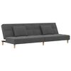 vidaXL Schlafsofa 2-Sitzer mit 2 Kissen & Hocker Hellgrau Stoff