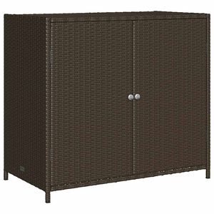 vidaXL Gartenschrank Braun 83x45x76 cm Poly Rattan