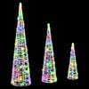 vidaXL Weihnachtsbaum 3 pcs Mehrfarbig 20 x 20 x 80 cm Acryl
