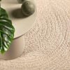 vidaXL Teppich ZIZUR Beige 200x290 cm Jute-Optik Indoor und Outdoor