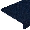 vidaXL Stufenmatten Selbstklebend 15 Stk. 65x21x4 cm Marineblau Rechteckiger Rand