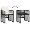 vidaXL Garten Essgruppe 5 pcs Schwarz Poly-Rattan