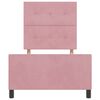 vidaXL Boxspringbett mit Kopfteil Rosa 90 x 190 cm Samt