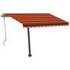vidaXL Standmarkise Manuell Einziehbar 350x250 cm Orange/Braun