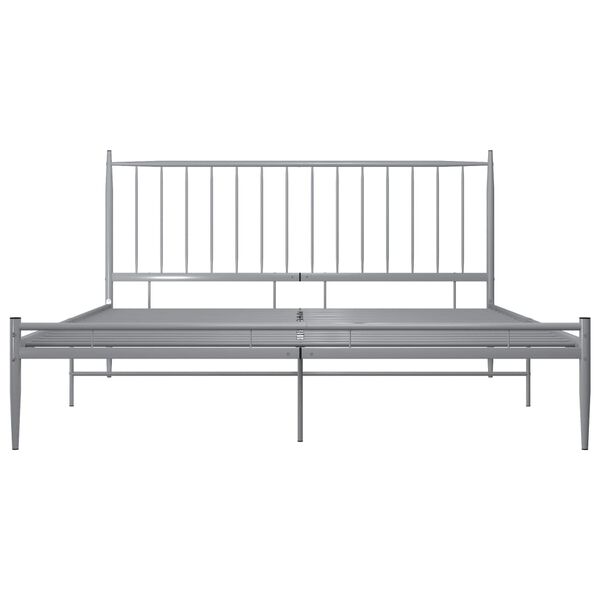 vidaXL Bett Grau Metall 180x200 cm