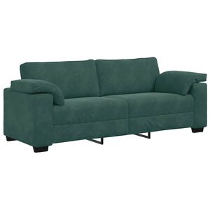 vidaXL 3-Sitzer-Sofa Dunkelgrün 178 cm Samt