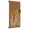 vidaXL Gartentor 85x175 cm Cortenstahl Gras-Design