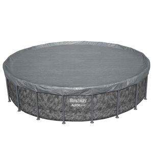Bestway Poolabdeckung 1 &Oslash;4,27 m Rund Polyester Grau for