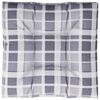 vidaXL Palettenkissen Grau Karomuster 80x80x12 cm Stoff