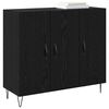vidaXL Sideboard Schwarz Eichen-Optik 90 x 32,5 x 80 cm Holzwerkstoff