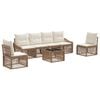 vidaXL Gartensofa-set 7 pcs Beige Poly-Rattan