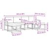 vidaXL Outdoor-Sofagarnitur 6 pcs Natur und Creme Holzwerkstoff