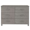 vidaXL Sideboard HAMAR Hellgrau 113x40x80 cm Massivholz Kiefer