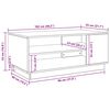 vidaXL Couchtisch Artisan-Eiche 102x55x43 cm Holzwerkstoff