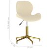 vidaXL Esszimmerst&uuml;hle 4 Stk. Drehbar Creme Samt