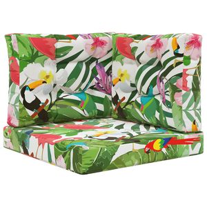 vidaXL Sofakissen f&uuml;r drau&szlig;en 3 pcs Bunt Polyester