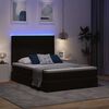 vidaXL Bett mit Stauraum und LED mit LED Schwarz 140 x 200 cm Samt