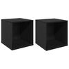 vidaXL Vinyl Album Box 2 stk. Schwarz Eichen-Optik 37 x 36,5 x 38 cm
