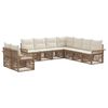 vidaXL Gartensofa-set 9 Stk. Beige Poly-Rattan