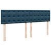 vidaXL Boxspringbett mit Matratze Blau 200x200 cm Samt