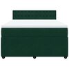 vidaXL Boxspringbett mit Matratze Dunkelgr&uuml;n 160x200 cm Samt